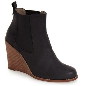 Black Leather Booties/ Ankle Boots